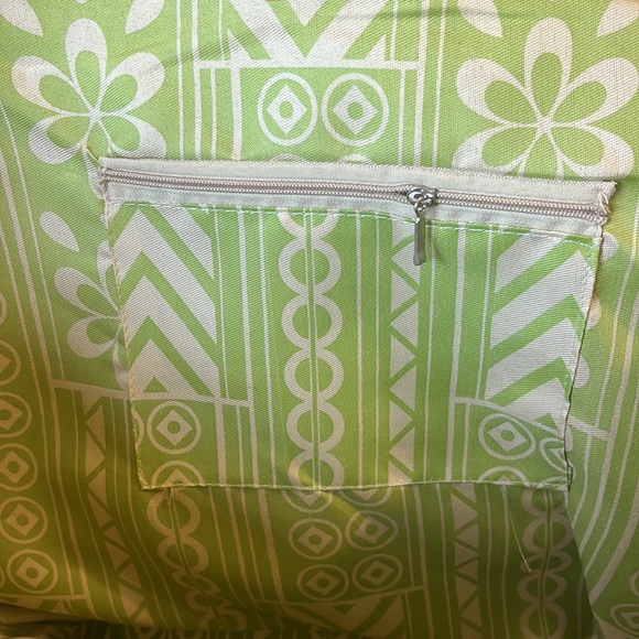 Beach Bag Large Straw Tote Lime - Picture 5 of 8